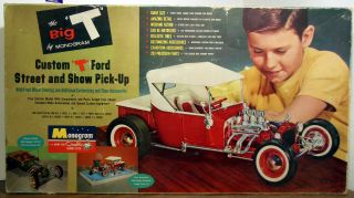 Vintage Monogram Big T Ford Model T Pickup 1/8 Kit Started