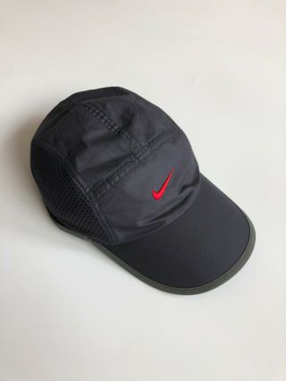 Nike Vintage Clima Fit 3m Reflective Mesh 5 Panel Running Cap Hat One Size