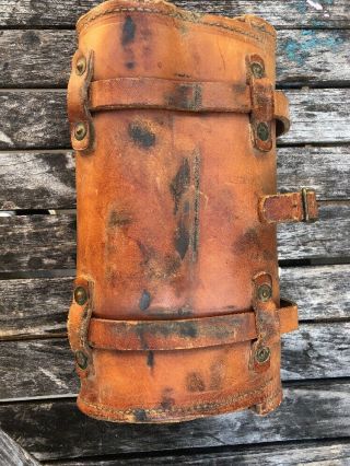 VINTAGE LEATHER MALCOLM SMITH TOOL BAG for HUSQVARNA MOTORCYCLE 5
