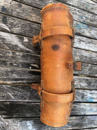 VINTAGE LEATHER MALCOLM SMITH TOOL BAG for HUSQVARNA MOTORCYCLE 6