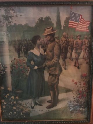 Vintage Americana Advertising 1918 Colored Man Is No Slacker Army