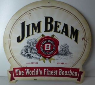 Vintage Jim Beam Point Of Advertising Sign Liquor Store Signage