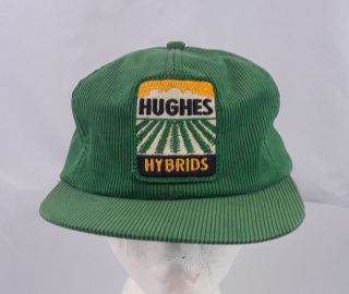 Vintage Hughes Hybrids Seeds Green Cord Trucker Hat K Products Usa K - Products