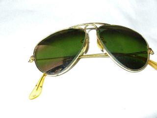 Vintage Ray Ban Aviator Sunglasses Bausch & Lomb Usa Wire Rims 1/10 12k Gf As - Is