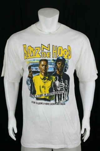 Vtg Boyz N The Hood Mens White Graphic Rap T - Shirt Sz 2xl