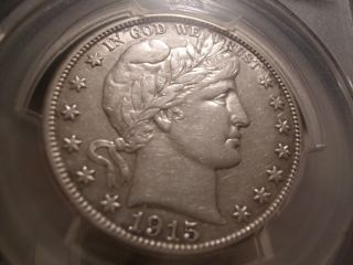 1915 D Barber Half Dollar - Pcgs Xf45 - Strike - Rare Denver Minted Coin
