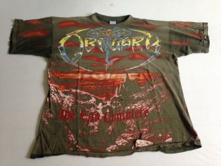 OBITUARY.  allover print VINTAGE Metal Shirt 1992 Bolt Thrower Carcass 4