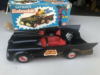 Mego Batmobile With Box Vintage 1974 Dc Comics Plastic Vehicle (mp)