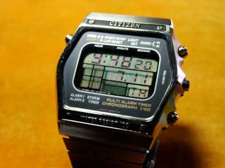 Vintage Citizen 1980 Digital Rare Module 41 - 1515 Timer Alarm Chrono Nos