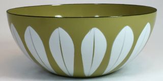 Cathrineholm Norway Green Lotus Bowl Mcm Vtg Salad Serving Mixing Bowl Cook Ware