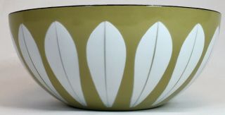 Cathrineholm Norway Green Lotus Bowl MCM VTG Salad Serving Mixing Bowl Cook Ware 3