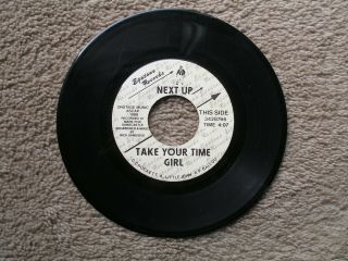 Next Up " Take Your Time Girl " Rare Modern Soul Boogie 45 Egatsno 3428766 Vtg