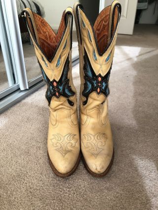 Iconic Miss Capezio Butterfly Boots Size 8M Vintage Western Cowboy Boots 2