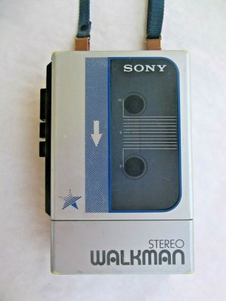 Vintage Sony Walkman Wm - 8 Perfectly With Strap & Headphones