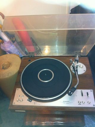 Rare Pioneer PL - 530 Direct Drive full auto Stereo Turntable w/cover & paperwork 2