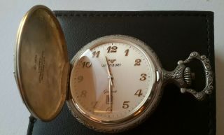 Longines Wittnauer York 1974 Vintage Pocket Watch With Date Window Rare