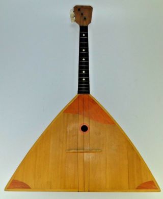 Vintage Russian Balalaika 3 String Wooden Instrument