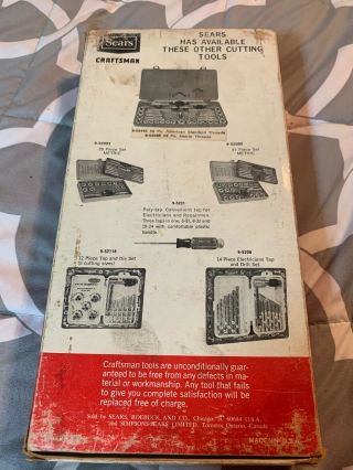 Vintage Craftsman Kromedge Tap & Die Set No.  52091 - Made in U.  S.  A.  - Box 4