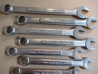 VTG CRAFTSMAN 14 piece Set - Combination METRIC WRENCHES - USA - 6 - 19mm / 12 pt 2