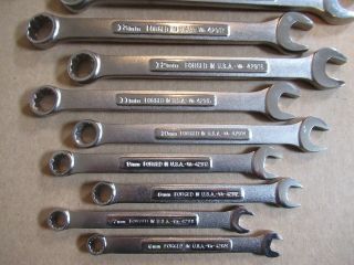 VTG CRAFTSMAN 14 piece Set - Combination METRIC WRENCHES - USA - 6 - 19mm / 12 pt 3