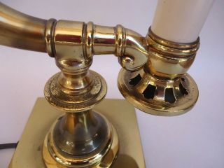 Vintage Stiffel Brass Powder Horn Desk Lamp Candlestick Light 14 