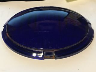 Vintage Early Kd 383 Blue Glass Light Lens Old Truck Van Ambulance Wrecker Car