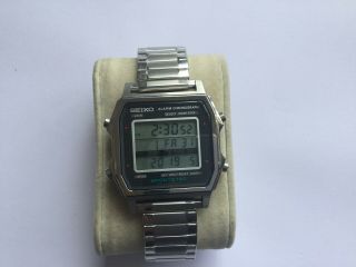 Vintage Seiko Alarm Chronograph LCD Mans Watch Minty 5