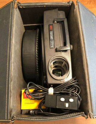 Vintage Kodak 750H Carouse Projector W/Remote & 75 Slides John Deere 3