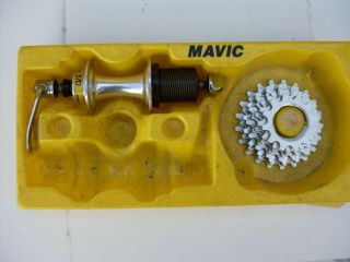 Rare Mavic 570 Vintage Rear Quick Release Hub With Alloy Sprockets Nos