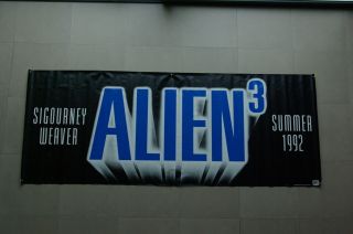 Huge Rare Vinyl Movie 1993 Banner Alien 3 Sigourney Weaver 122 " X 47 "