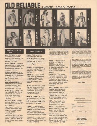 GAY: Vintage 70s/80s Old Reliable Sex Audio Cassette Tapes KENNY,  DAVE & WAYNE 4