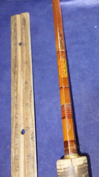 Vintage South Bend HCH Or C Bamboo Fly Fishing Rod 47 - 9 Fish Gear 4pc 5