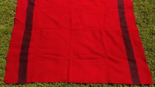 Vintage Hudson Bay Wool Blanket Red Black 3 1/2 Point - - 72 " X 59 " Made England