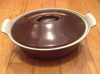 Vintage Le Creuset 26 Dark Chocolate 10’ Oval Casserole Dutch Oven
