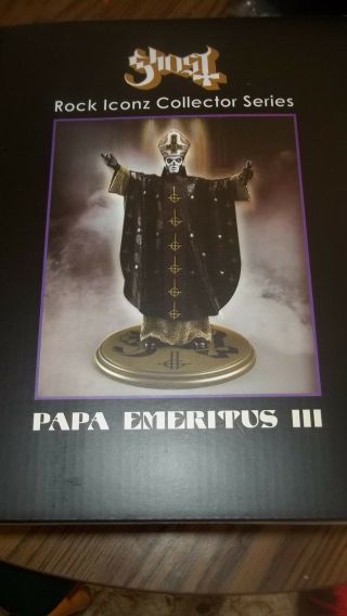 Knucklebonz Rock Iconz Ghost Papa Emeritus Iii Statue Figure 199 Of 1666 Rare