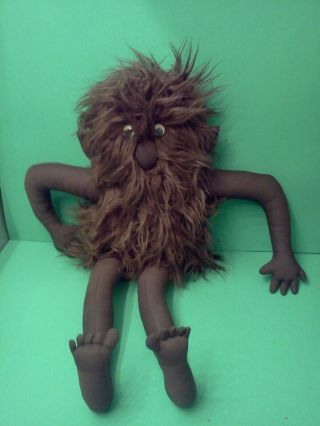 Vtg Large Plush Bigfoot Caveman Sasquatch 26 " Stuffed Animal Toy One Of A Kind