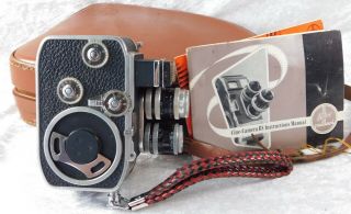 Vtg Swiss Bolex Paillard Kern Ii Mini Portable 8mm Movie Camera W/ Case