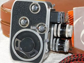 Vtg Swiss Bolex Paillard KERN II Mini Portable 8mm Movie Camera w/ Case 3