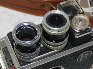 Vtg Swiss Bolex Paillard KERN II Mini Portable 8mm Movie Camera w/ Case 5