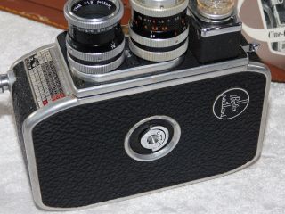 Vtg Swiss Bolex Paillard KERN II Mini Portable 8mm Movie Camera w/ Case 6