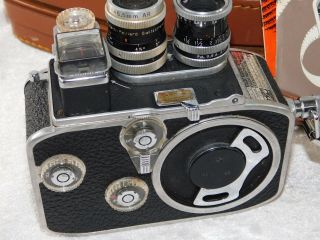Vtg Swiss Bolex Paillard KERN II Mini Portable 8mm Movie Camera w/ Case 7
