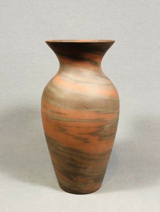 Rare 9 " Niloak Mission Swirl Pottery Vase