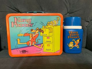 Vintage Hong Kong Phooey Metal Lunch Box W/ Thermos -