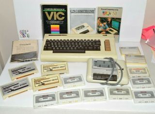 Commodore Vic 20 Computer Cassette Player Video Game Tapes Rare Snakman Software