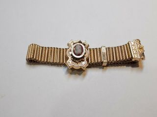 Antique Victorian Gold Filled Shell Cameo Slide Bracelet