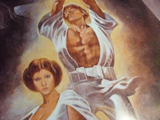 Vintage 1977 STAR WARS Fan Club Movie Poster to NM 5