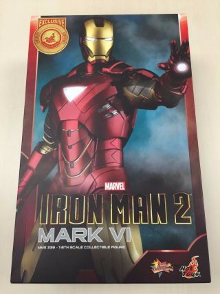 Rare Shanghai Disneyland Hot Toys Mms 339 Iron Man 2 Mark Vi Tony Stark