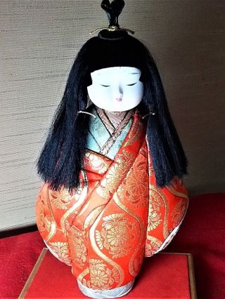 Vintage Very Cute And Japanese Kimekomi Doll From Japan 1029