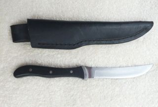 Vintage,  Buck 107 Usa,  Scout Fixed Blade Knife W/ Sheath