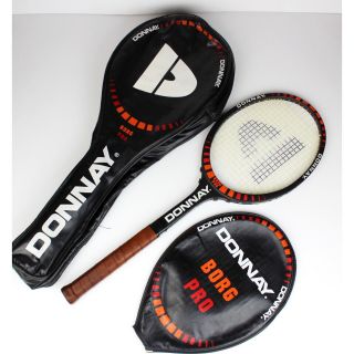 Vintage Donnay Borg Pro Tennis Racquet Made In Belgium,  Cover And Case